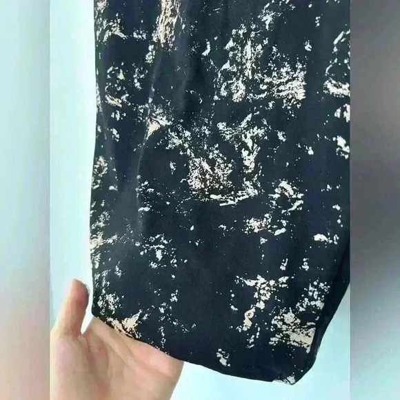 H&M Basic Womens Black Brown Tie Dye  Cotton Midi Pencil Grunge Punk Skirt XS - Picture 7 of 7